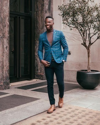 Какие пиджаки носить с бежевыми ботинками челси мужчине