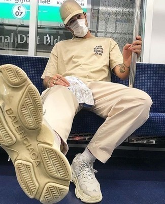 Какие кроссовки носить с бежевыми брюками чинос