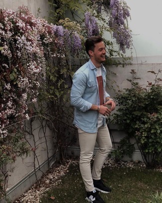 Какие кроссовки носить с бежевыми брюками чинос