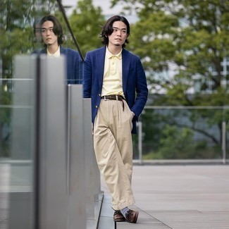 Какие пиджаки носить с бежевыми брюками чинос