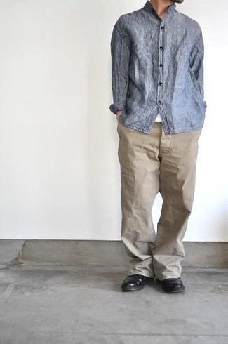 Какие майки носить с бежевыми брюками чинос