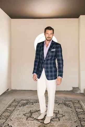 Какие пиджаки носить с бежевыми туфлями дерби