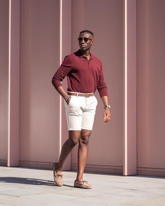 С чем носить бежевые мокасины мужчине