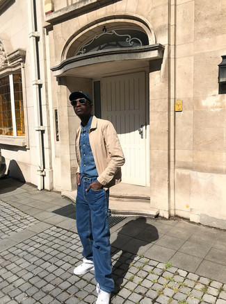 С чем носить бежевую куртку харрингтон