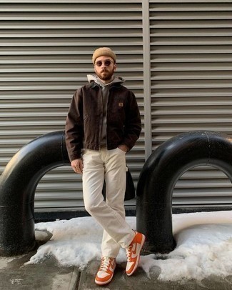 Какие куртки харрингтон носить с бежевыми джинсами