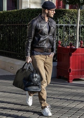 Какие куртки харрингтон носить с бежевыми джинсами