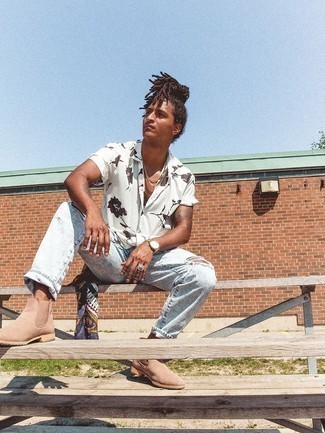 С чем носить бежевые кожаные часы мужчине