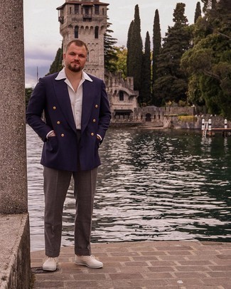 Какие пиджаки носить с бежевыми низкими кедами мужчине