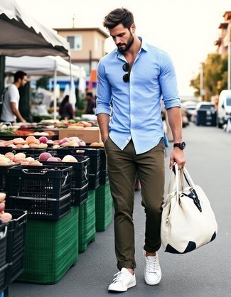 С чем носить бежевые кеды мужчине