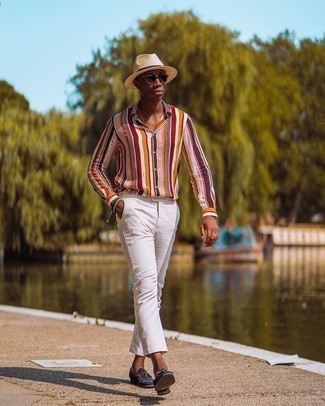 С чем носить бежевую соломенную шляпу мужчине