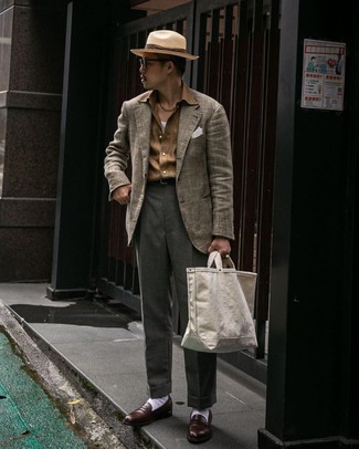 С чем носить бежевую соломенную шляпу мужчине