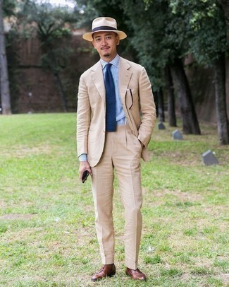 С чем носить бежевые подтяжки