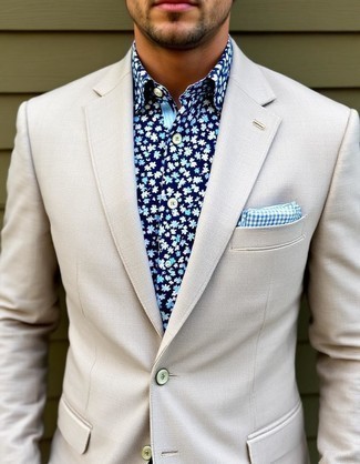 С чем носить бежевую шерстяную куртку мужчине