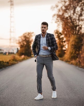 С чем носить бежевый плетеный ремень из плотной ткани мужчине