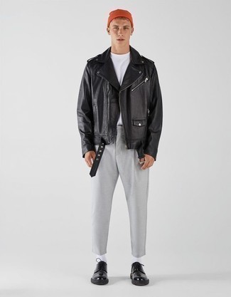 Как носить косуху с туфлями дерби