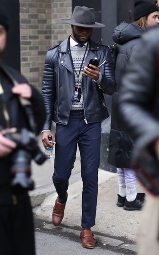 Как носить косуху с туфлями мужчине