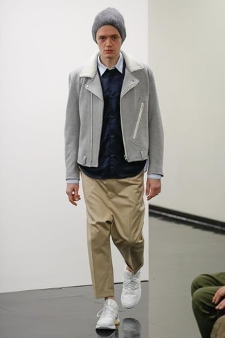 С чем носить косуху мужчине