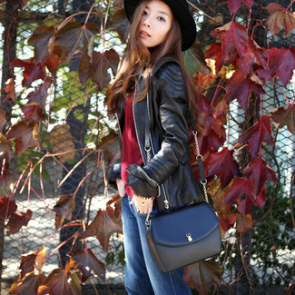 Как носить косуху с футболкой с длинным рукавом женщине