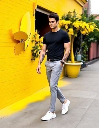 С чем носить черно-золотой ремень мужчине