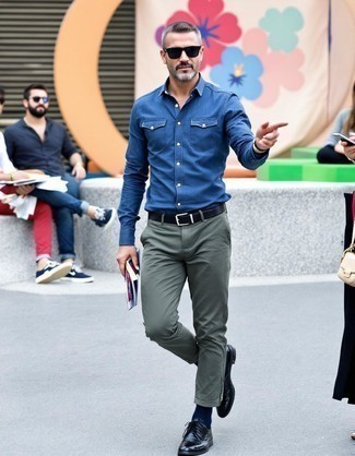 С чем носить черно-золотой ремень мужчине