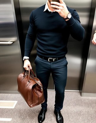 С чем носить черно-золотой ремень мужчине