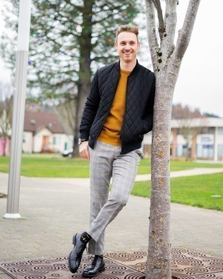 С чем носить черно-серебряные оксфорды