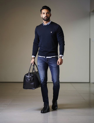 С чем носить черно-серебряные часы мужчине