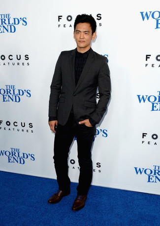 Какие туфли дерби носить с черно-белым пиджаком