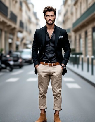 С чем носить черно-белый пиджак мужчине