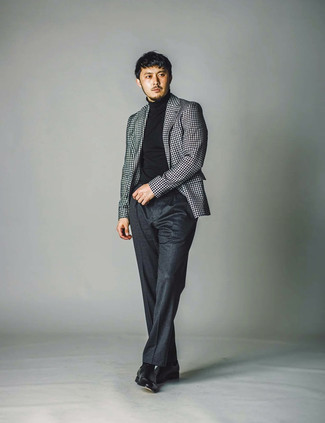 С чем носить черно-белый пиджак мужчине