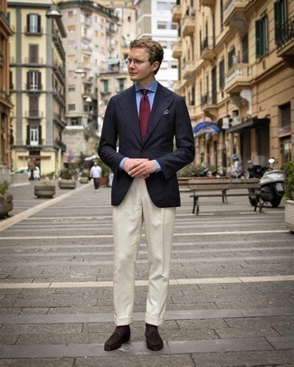 Какие лоферы носить с черно-белым пиджаком мужчине