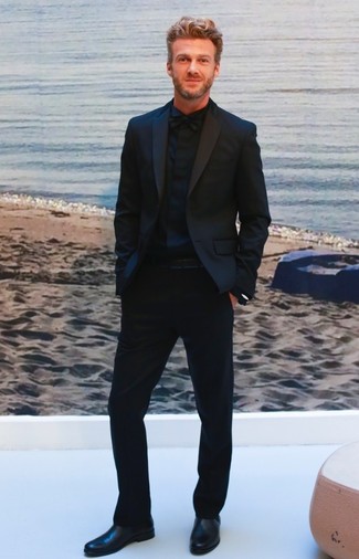 С чем носить черно-белый галстук-бабочку мужчине