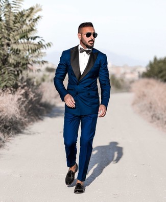 С чем носить черно-белый галстук-бабочку мужчине