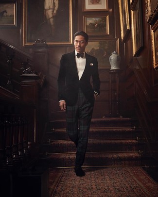 С чем носить черно-белый галстук-бабочку мужчине