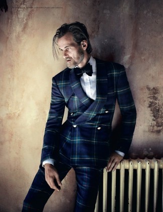 С чем носить черно-белый галстук-бабочку мужчине