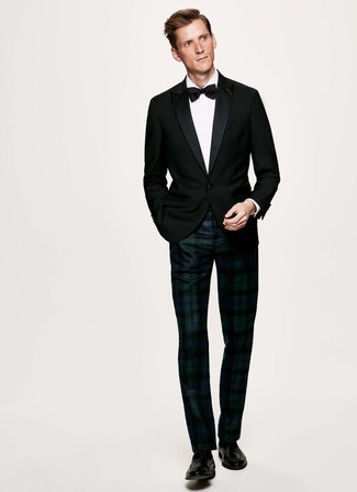 С чем носить черно-белый галстук-бабочку мужчине