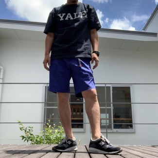 С чем носить черно-белый ремень из плотной ткани мужчине