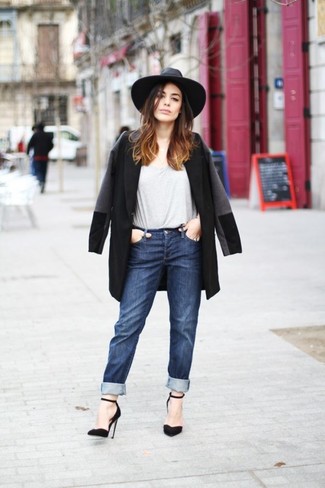 Какие туфли носить с черно-белым пальто