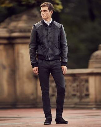 С чем носить черно-белые ковбойские сапоги мужчине