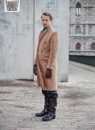 С чем носить черно-белые ковбойские сапоги мужчине