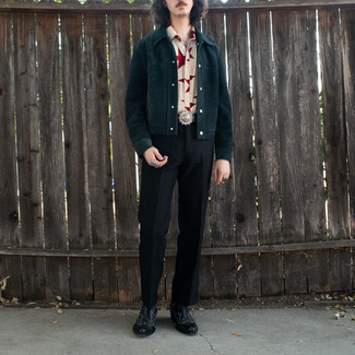 С чем носить черно-белые ковбойские сапоги мужчине