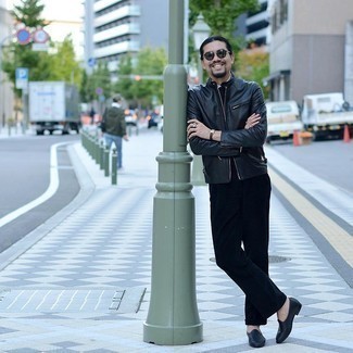 С чем носить черно-белые классические брюки мужчине