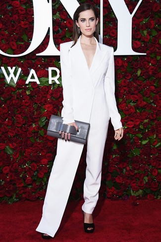 С чем носить черно-белые босоножки на каблуке