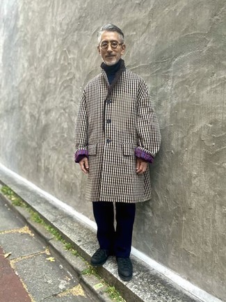 С чем носить черно-белые кожаные рабочие ботинки мужчине