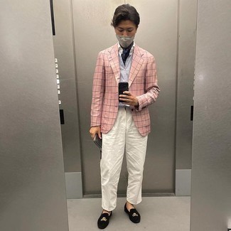 С чем носить черно-белый шарф мужчине