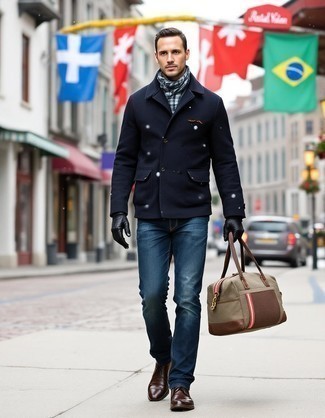 С чем носить черно-белый шарф мужчине