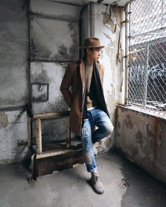 С чем носить черно-белый шарф мужчине