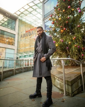 С чем носить черно-белый шарф мужчине