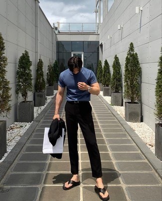 С чем носить черно-белую куртку-рубашку мужчине