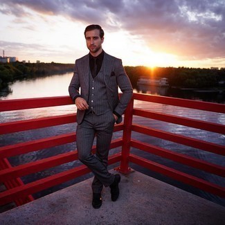 С чем носить черно-белый шелковый галстук мужчине